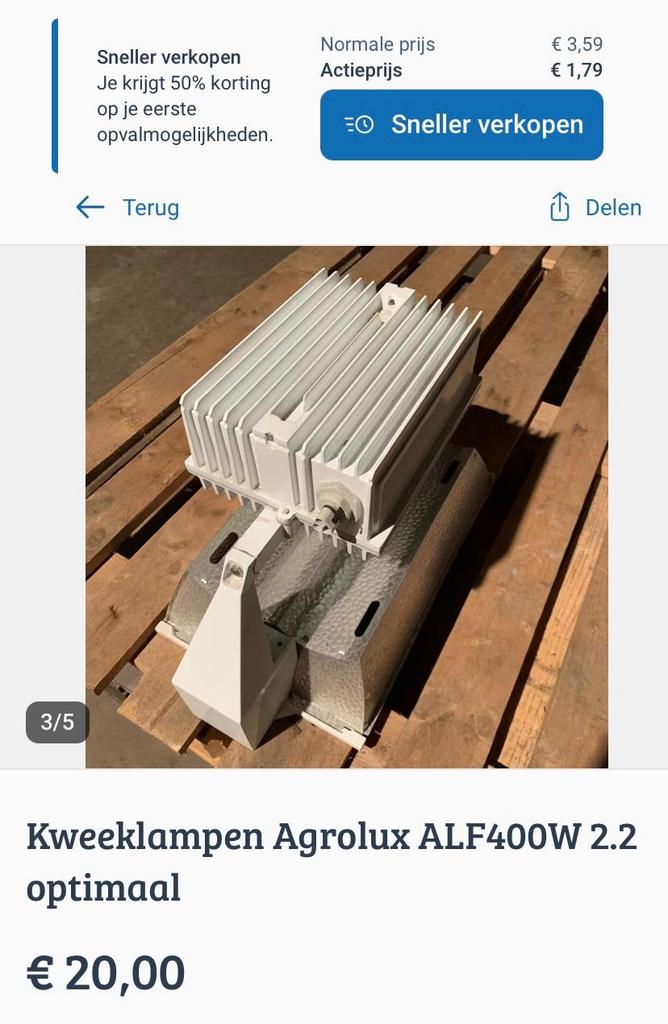 Agrolux ALF400W 2.2 optimaal kweeklamp, Tuin en Terras, Aarde en Mest, Ophalen of Verzenden