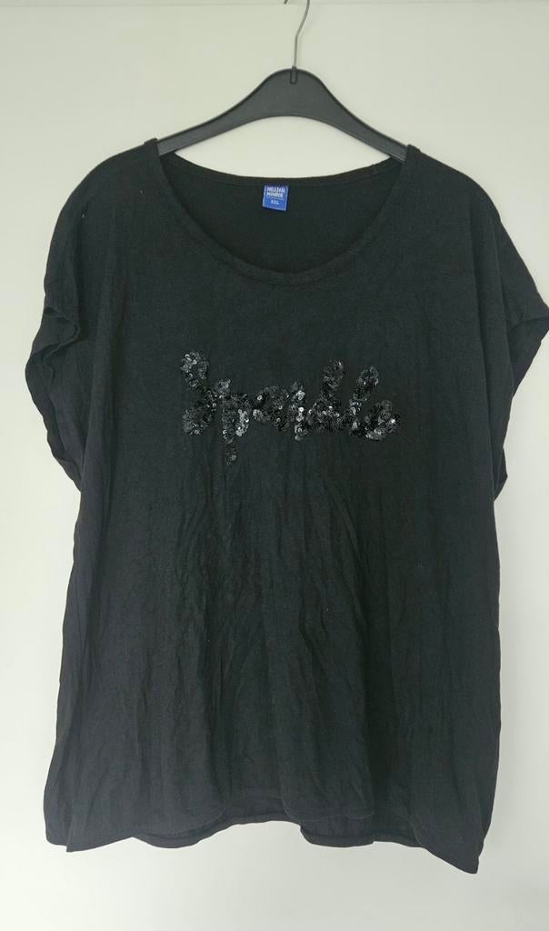 Zwart shirt glitters maat XXL/44, Kleding | Dames, Zwart, Maat 42/44 (L), Ophalen of Verzenden, Zo goed als nieuw