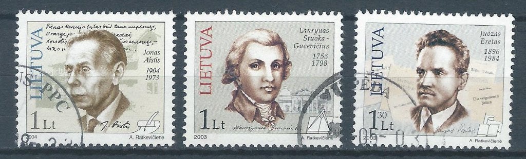 C796 Baltische staten – Litouwen – MiNr 835-837 (gestempeld), Ophalen of Verzenden, Overige landen, Gestempeld