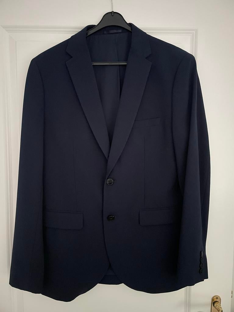 WE Navy Slim Fit gala kostuum - Maat 48, Ophalen of Verzenden, Zo goed als nieuw, Maat 48/50 (M), Blauw