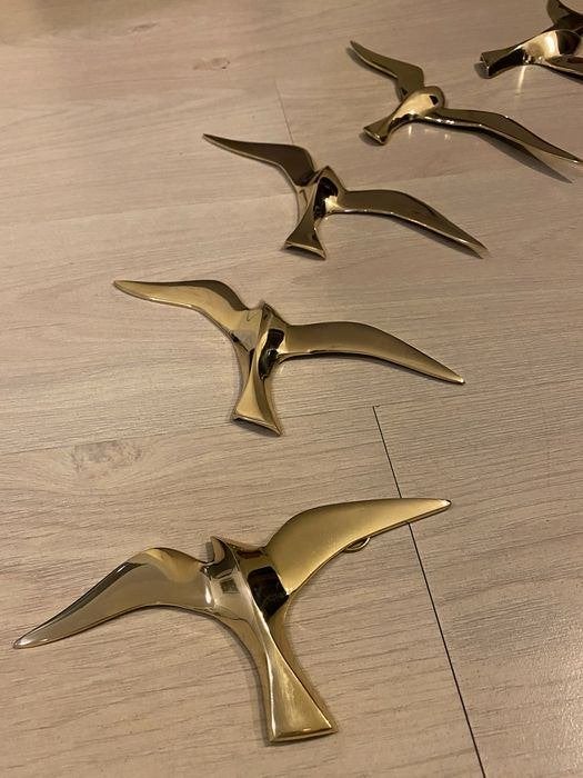messing vogels in vogelvlucht 5 stuks, Ophalen of Verzenden