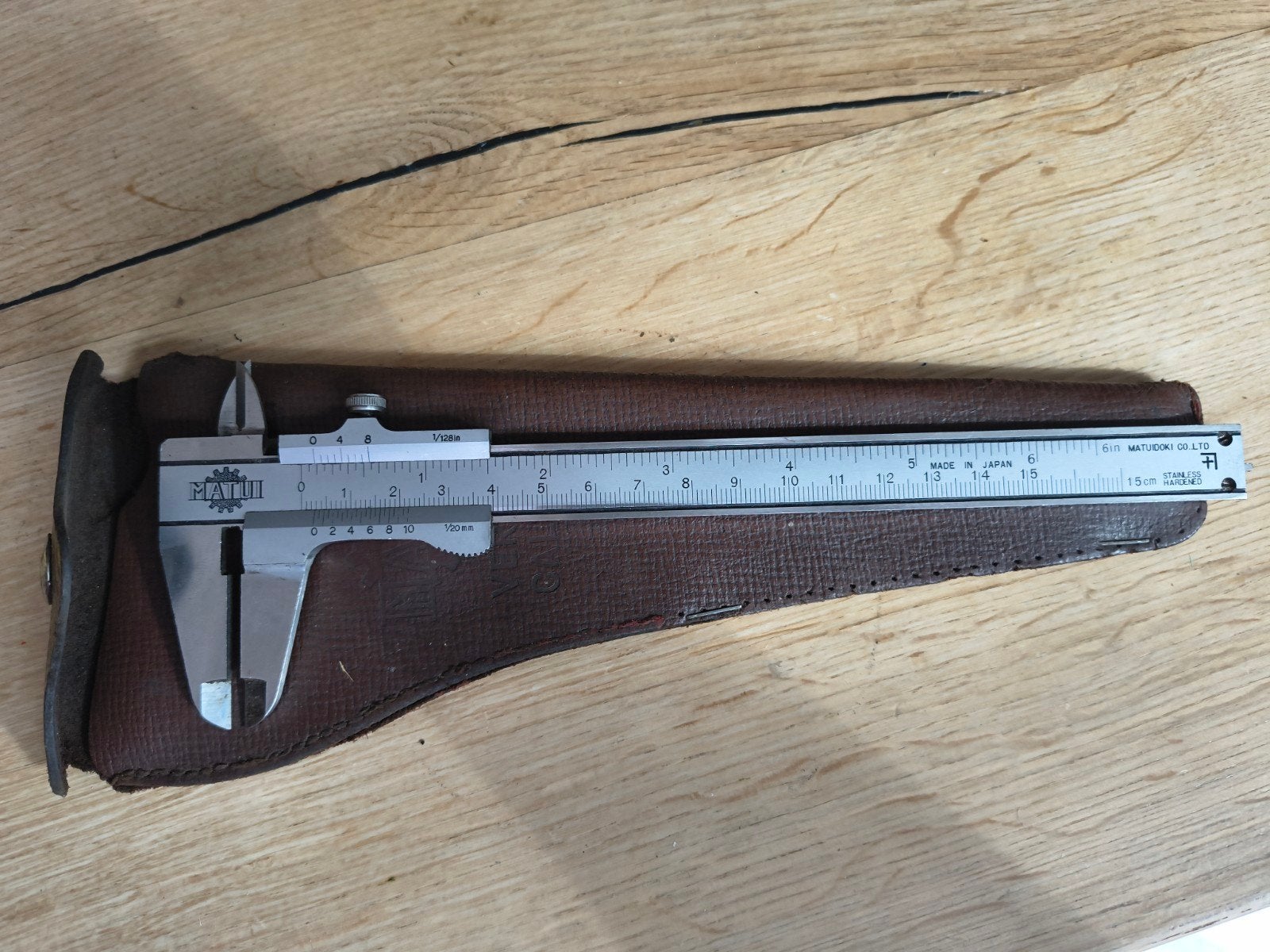 Matui Schuifmaat / Vernier Caliper met etui, Doe-het-zelf en Verbouw, Meetapparatuur, Ophalen of Verzenden, Gebruikt, Afstand