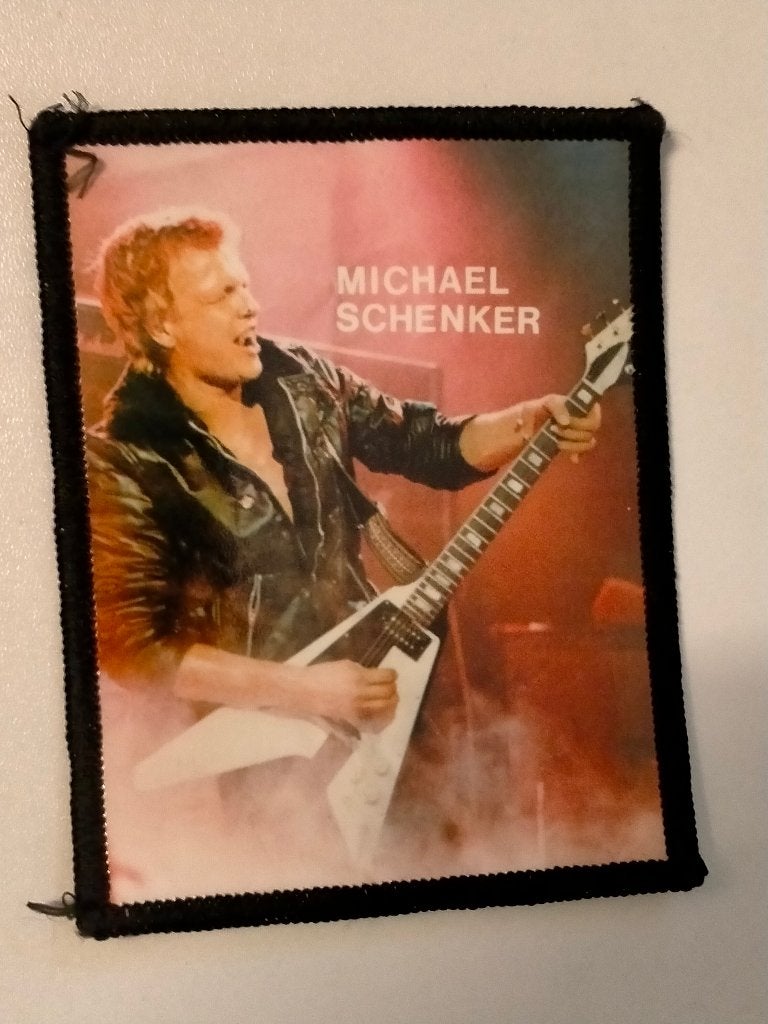 Michael Schenker vintage photo foto patch embleem kleding, Verzamelen, Verzenden, Zo goed als nieuw, Kleding