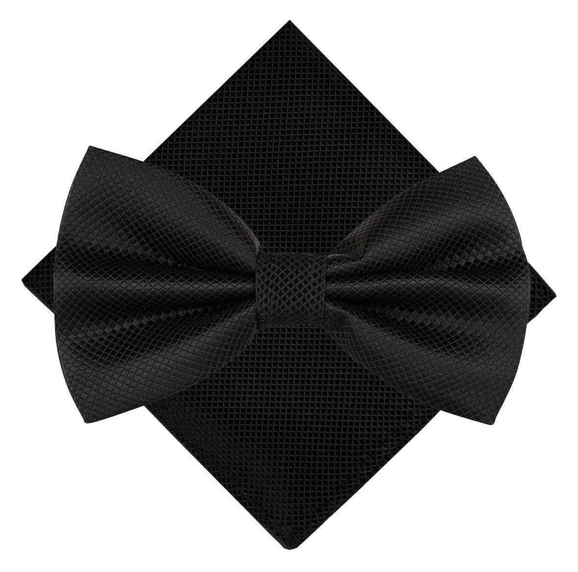 Zwarte vlinderdas en pochet set - Nieuw, Ophalen of Verzenden, Nieuw, Zwart, Met patroon