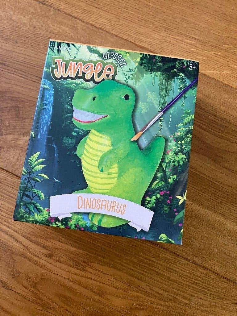 Leuke schilderset met gipsen dino, Ophalen of Verzenden, Nieuw