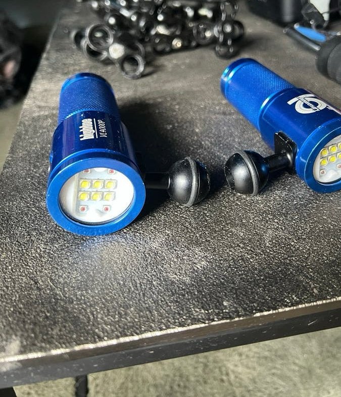 Bigblue VL4000P Duiklampen - Set van 2, Ophalen of Verzenden, Gebruikt, Overige typen