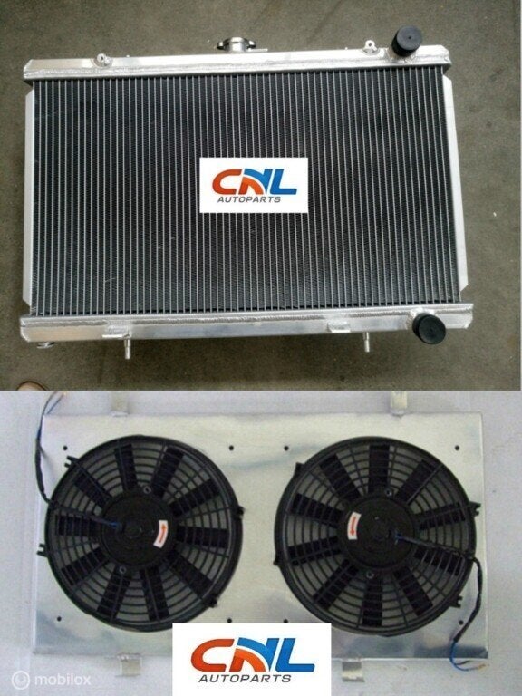 Radiateur+SHROUD+FANS For NISSAN SILVIA S13 CA18DET CA18 MT, Auto-onderdelen, Nieuw, Ophalen of Verzenden