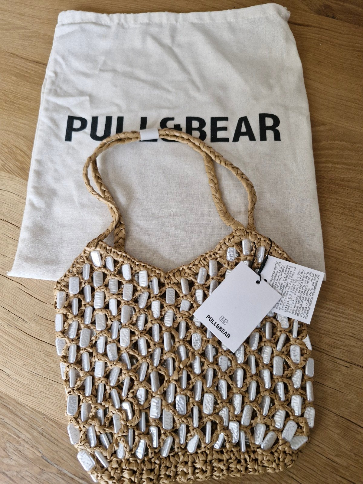 PULL&BEAR Stro Tas met Parelmoer Details, Ophalen of Verzenden, Nieuw, Beige, Handtas