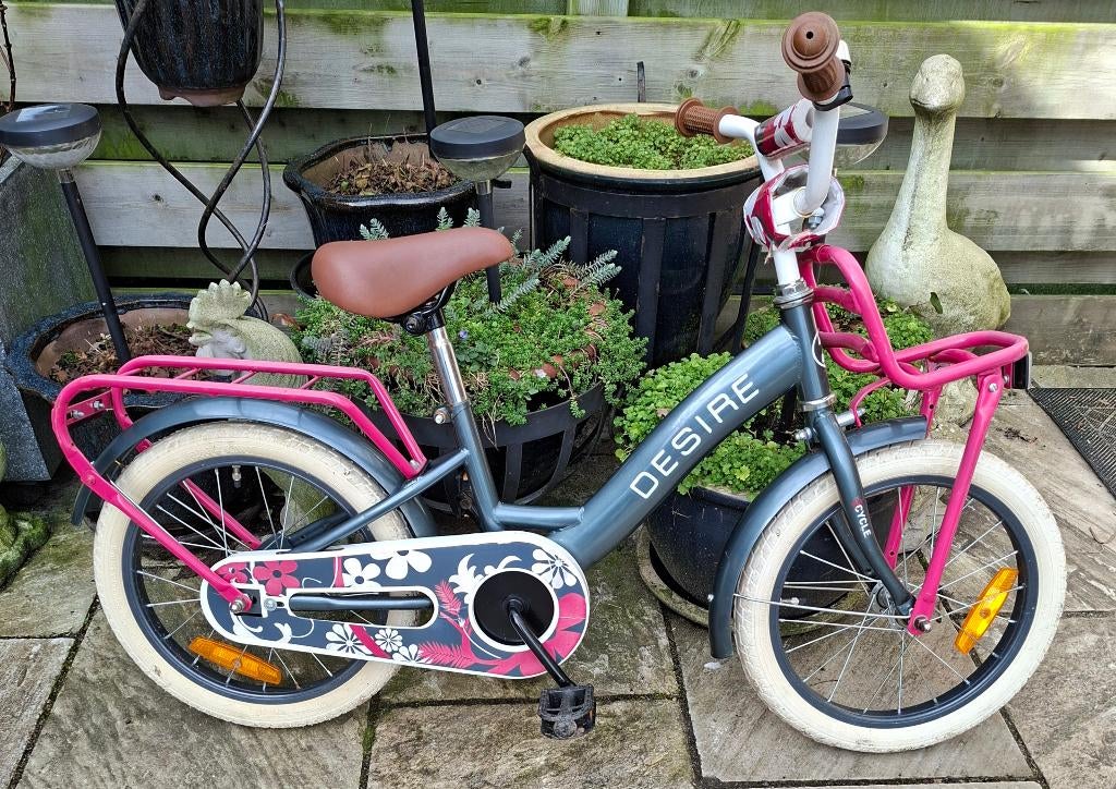 Kinderfiets Desire 16inch zeer goedestaat wel gebruikssporen, Fietsen en Brommers, Ophalen, Gebruikt, 16 tot 20 inch, Zijwieltjes