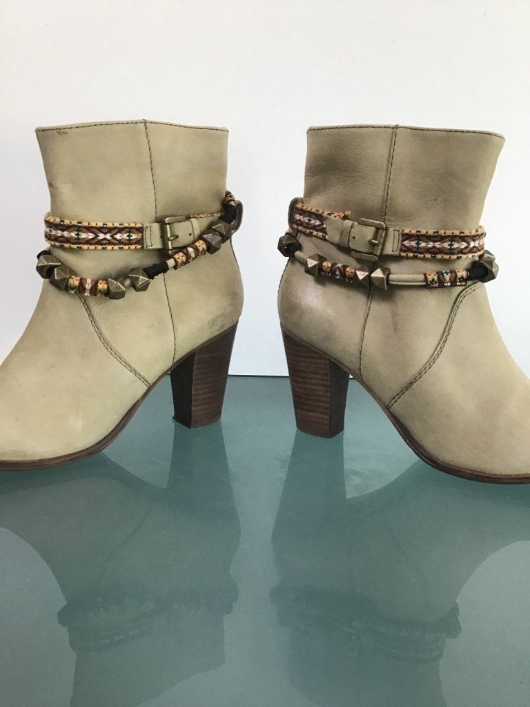 Beige Boho enkellaarsjes 38 | Gratis verzenden, Verzenden, Beige, Lage of Enkellaarzen, Zo goed als nieuw
