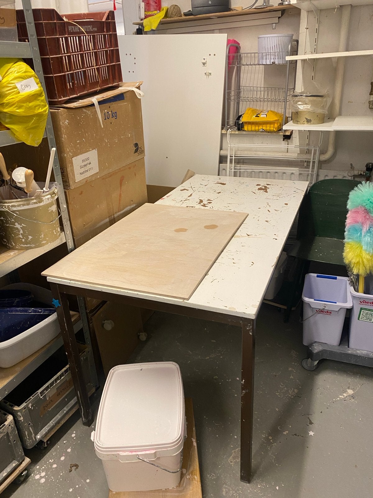 Werktafel 75x150cm gratis, Huis en Inrichting, Tafels | Eettafels, Gebruikt, 100 tot 150 cm, Metaal, Rechthoekig