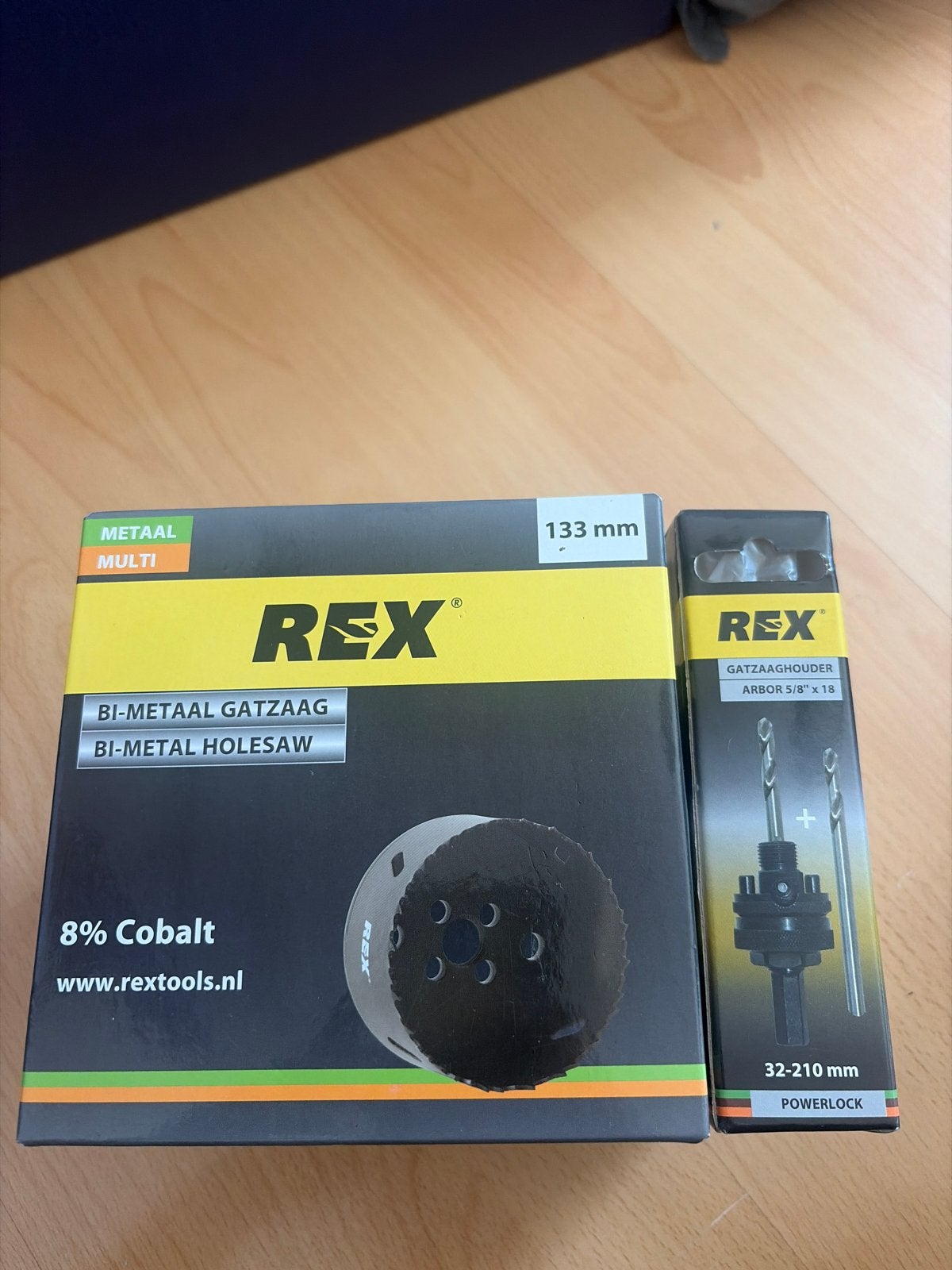 REX Bi-metaal Gatzag 133mm met Gatzaaghouder 5/8", Ophalen, Nieuw, Overige typen
