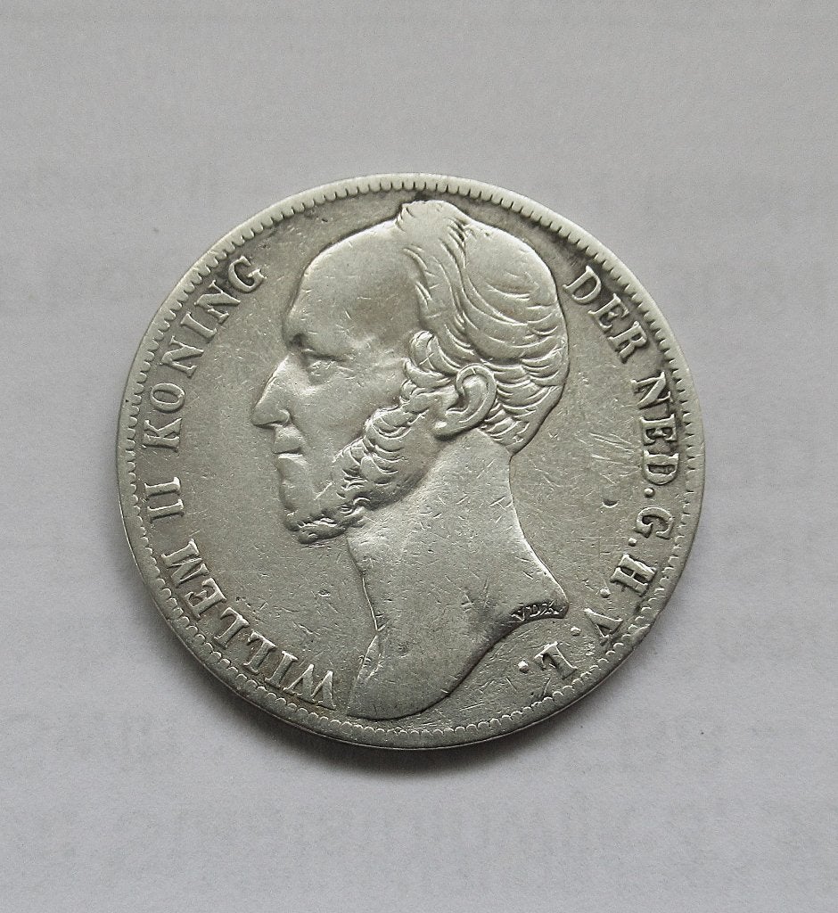 Nederland 1 gulden, 1848, Postzegels en Munten, Munten | Nederland, Verzenden, Koning Willem II, 1 gulden, Zilver