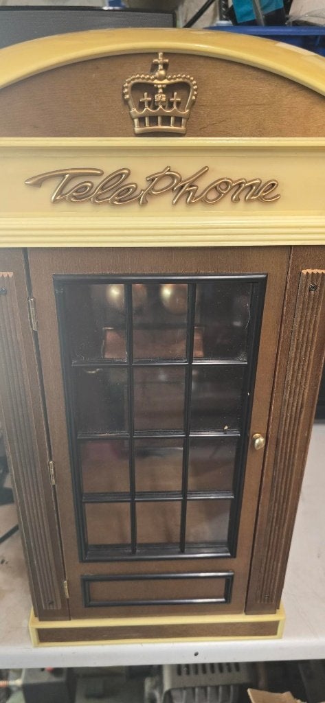 Vintage Telefooncel Radio AM/FM - Decoratief en Functioneel, Ophalen, Gebruikt