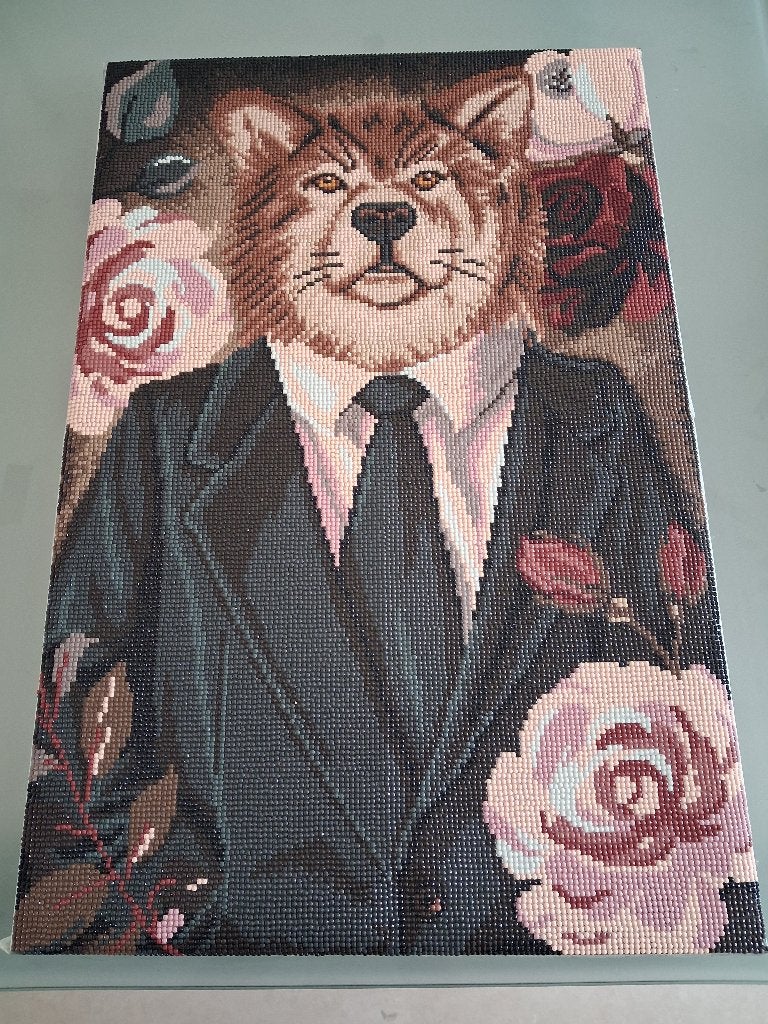 canvas schilderij diamond painting wolf € 4,99, Ophalen, Nieuw, Schilderij