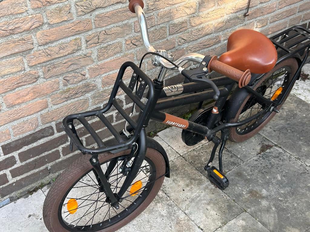 Supersuper Cooper Jongensfiets 18 inch Mat Zwart, Ophalen, Zo goed als nieuw, 18 inch, Handrem