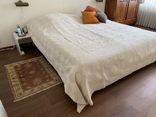 lits-jumeaux sprei, hotelkwaliteit, Ophalen, Beige, Overige typen, Nieuw