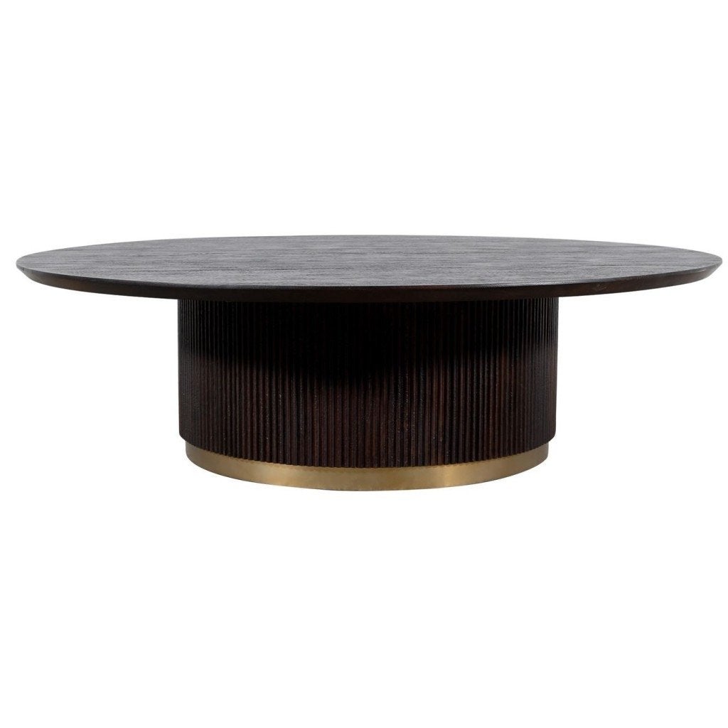 PTMD Xelle salontafel zwart 150 cm, 100 tot 150 cm, Rond, Nieuw, 5 – 50