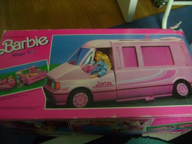 grote vintage barbie camper / wagen uit 1989, Ophalen, Gebruikt