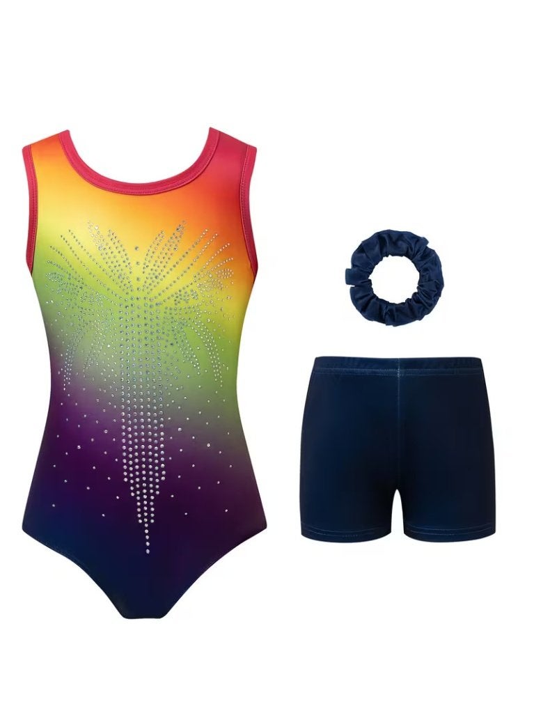 Turnpakje + turnbroekje oranje 122 128 134 140 146 152 158, Sport en Fitness, Turnen, Nieuw, Turnpak(je), Kindermaat 122 t/m 140