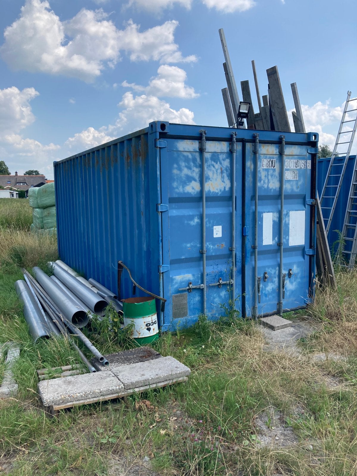20 ft zeecontainer, goede sluiting, verlichting, stelling, Ophalen