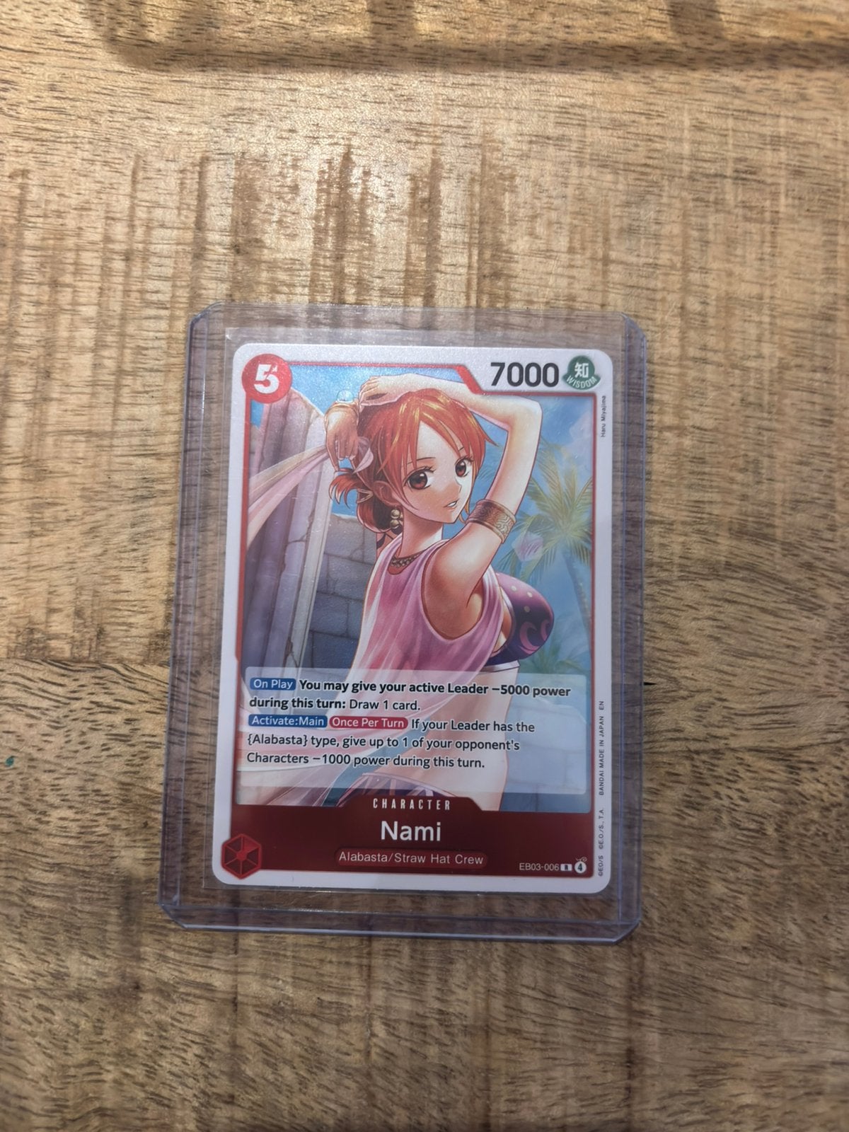 One Piece Card Game Nami EB03-006 R, Ophalen of Verzenden, Zo goed als nieuw, Losse kaart