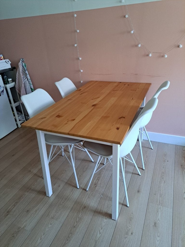 Eettafel Ikea PINNTORP 125x75 cm, Ophalen, Gebruikt, Scandinavisch, 50 tot 100 cm