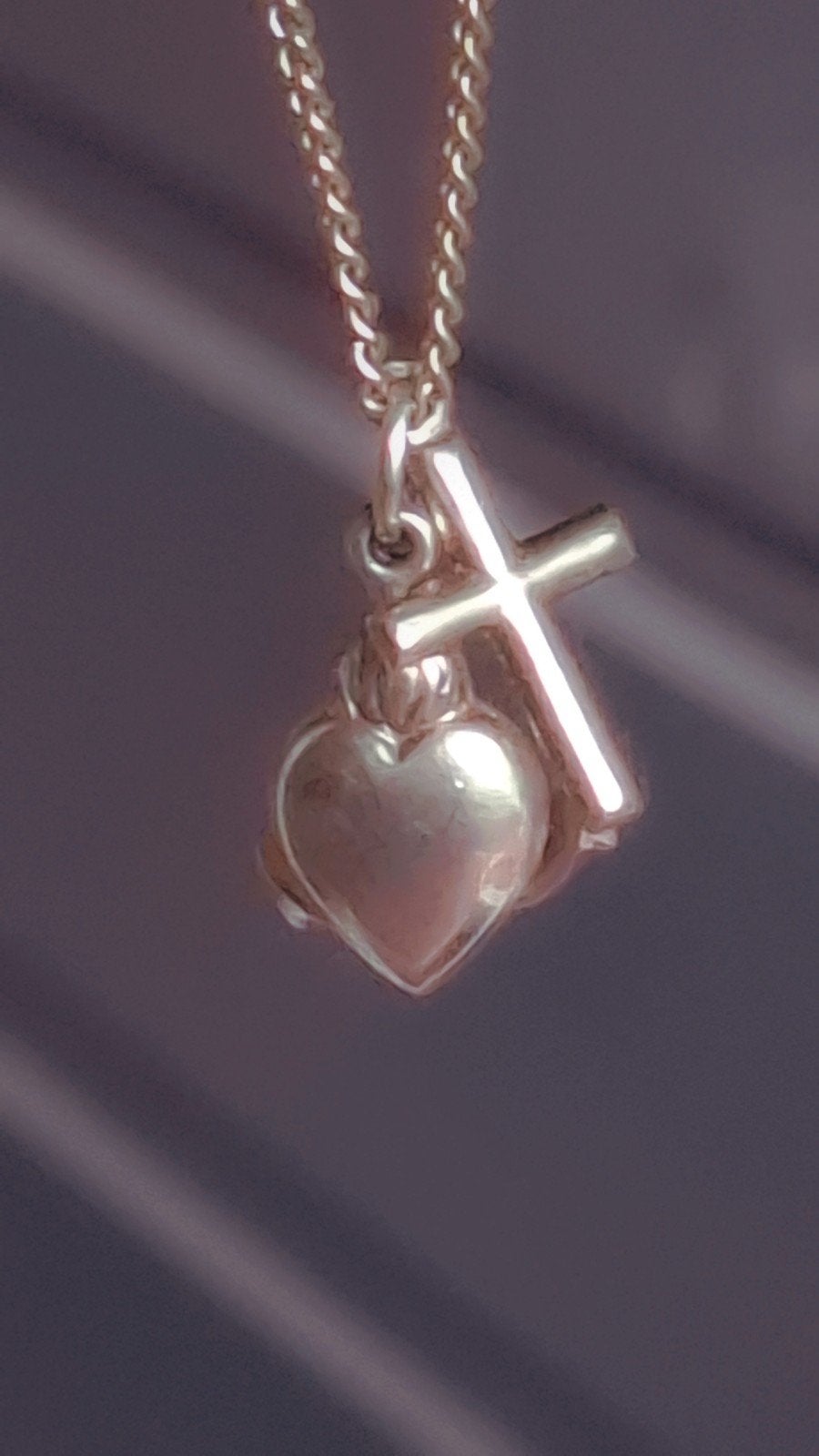 Gouden hanger 14k met anker, hart en kruis, Met hanger, Ophalen of Verzenden, Zo goed als nieuw, Goud