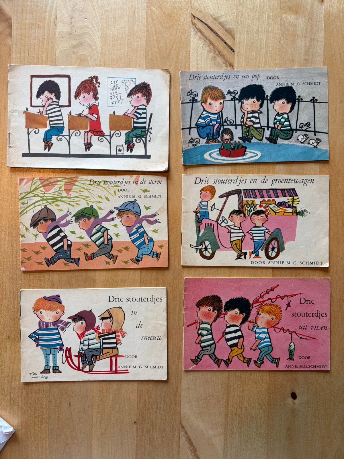 Zes boekjes 1958 Annie MG Schimdt en Fiep Westendorp, Gelezen, Annie M.G. Schmidt, Fictie algemeen, Ophalen of Verzenden