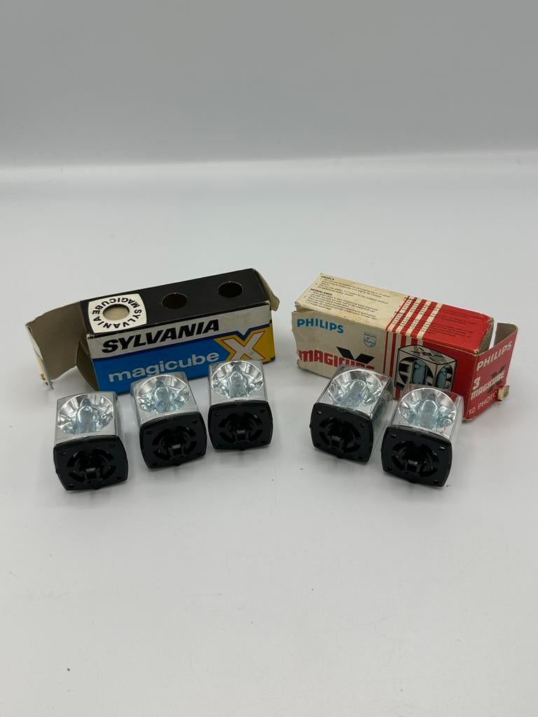 Vintage Sylvania en Philips Magicube flitsblokjes, Ophalen of Verzenden, Nieuw, Overige merken