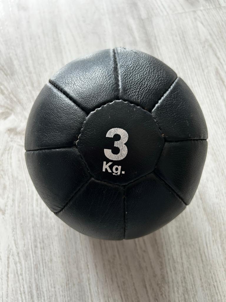 Box-Tec Leren Medicijnbal 3kg, Ophalen, Zo goed als nieuw, Armen, Medicijnbal