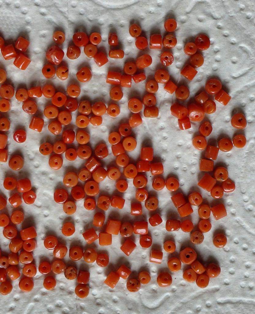 bloedkoraal kralen,4-4.5 mm,gecleaned,70 cm, Verzenden, Nieuw, Kraal