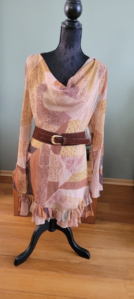 ZARA apart jurkje met riem maat xl valt 40 L Nieuw, Maat 38/40 (M), Bruin, Zara, Nieuw