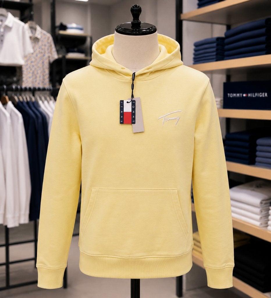 Hoodie Tommy Hilfiger nieuw met kaartje, Maat 52/54 (L), Verzenden, Geel, Tommy Hilfiger