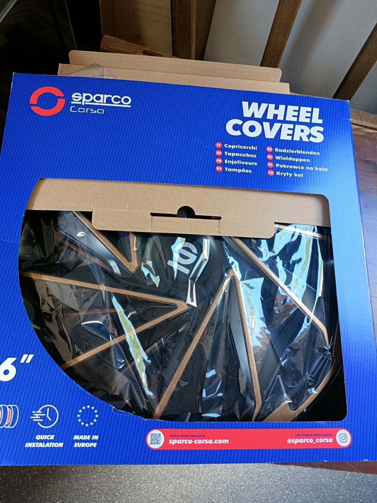 Sparco Corsa Wheelcovers16 inch - Nieuwstaat, Auto diversen, Ophalen, Zo goed als nieuw