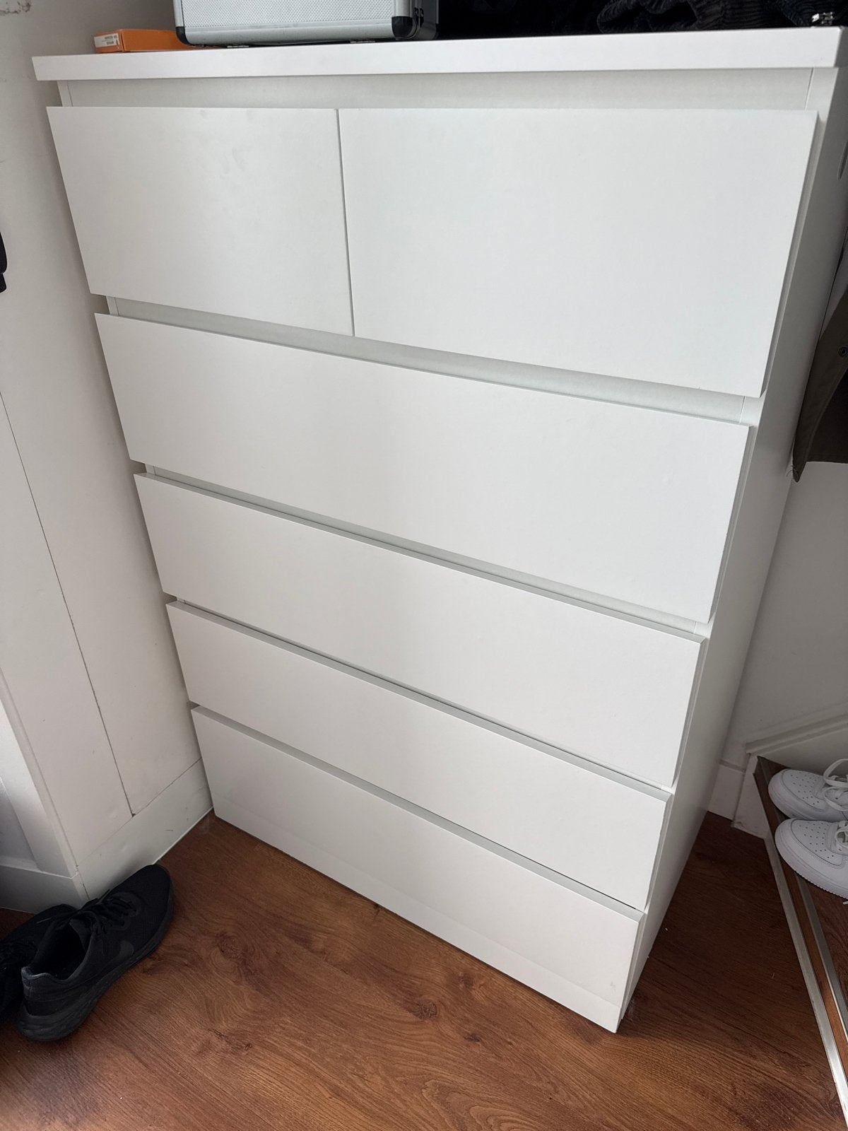 IKEA MALM Ladekast wit - 6 lades, Huis en Inrichting, Kasten | Ladekasten, Ophalen, Gebruikt, 5 laden of meer, 100 tot 150 cm