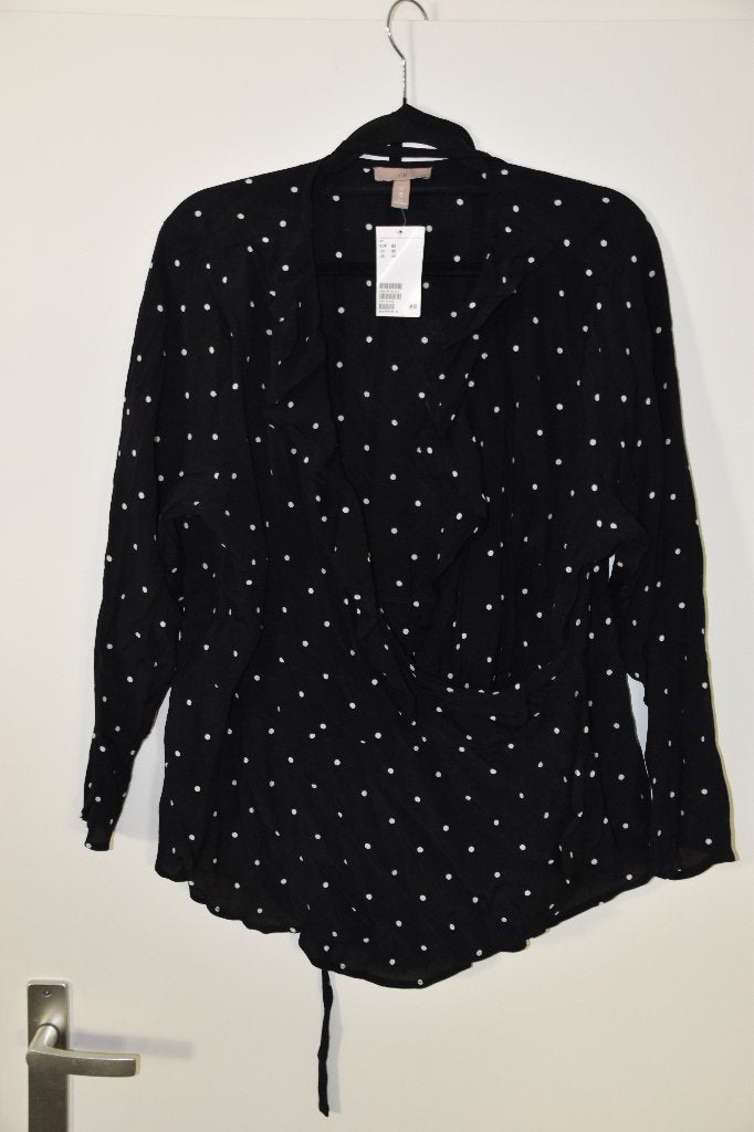 mooie nieuwe polkadot wikkelblouse maat 52 H&M, Kleding | Dames, H&M, Nieuw, Ophalen of Verzenden, Blouse of Tuniek