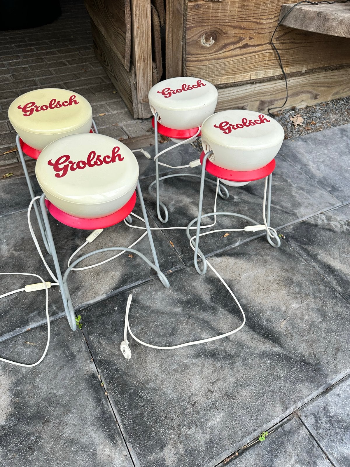 Unieke set van 4 Grolsch Beugeldop Lampen – Vintage, Ophalen