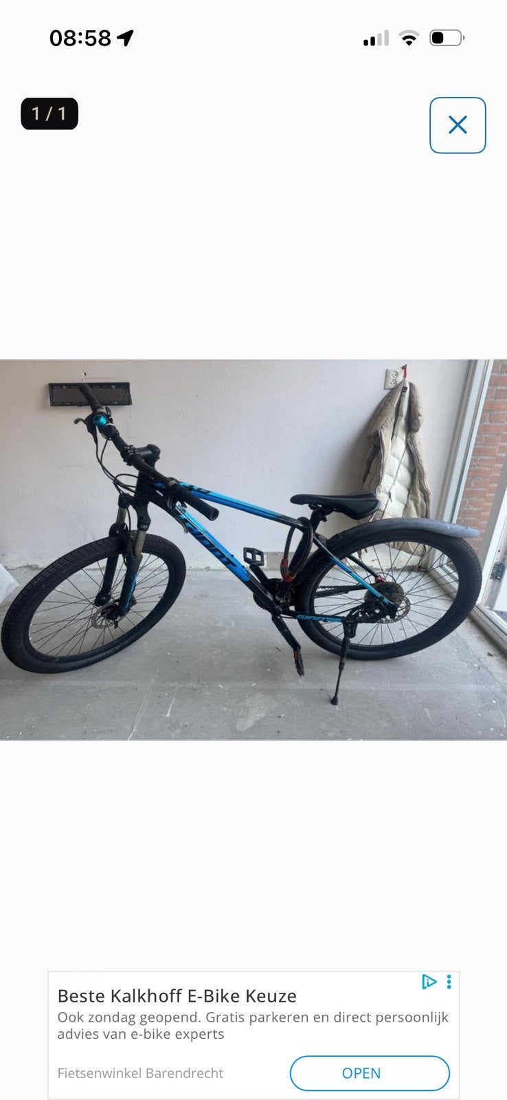 Giant mountainbike 21 inc, Ophalen of Verzenden, Gebruikt, Aluminium, 20 tot 24 inch