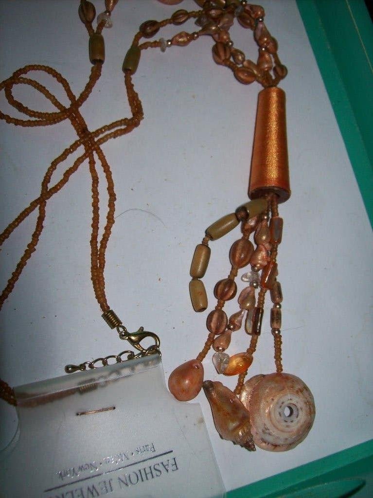 Ketting Oranje tinten Mooie steen en Hanger model, Sieraden, Tassen en Uiterlijk, Kettingen, Verzenden, Nieuw, Oranje, Steen of Mineraal