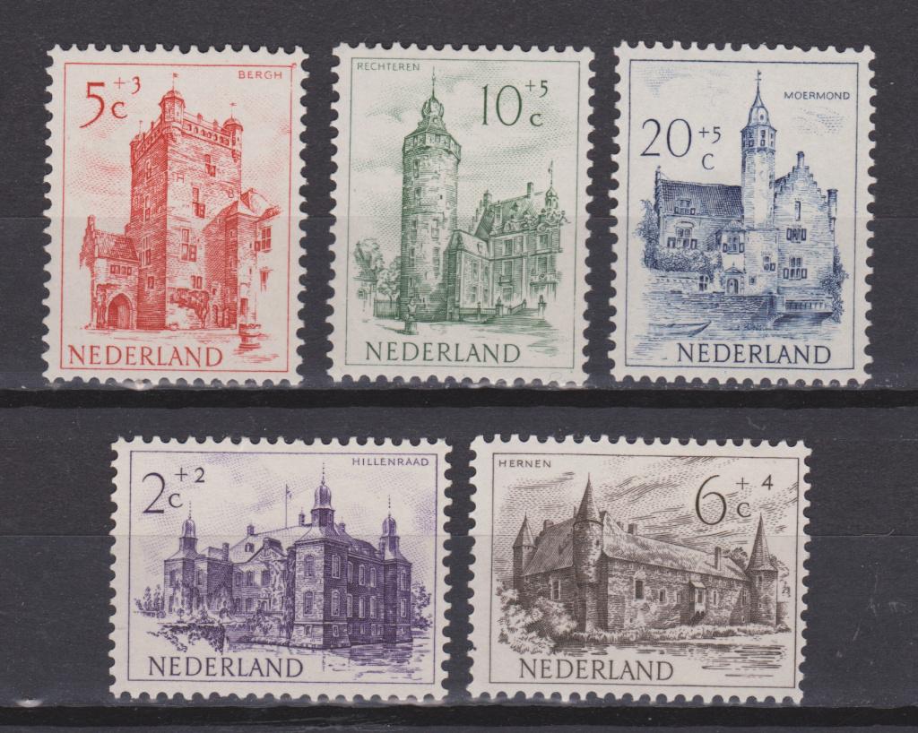 NVPH 568 - 572 ong Zomerzegels 1951 ; Nederland voor 10% CW, Ophalen of Verzenden, Na 1940, Postfris