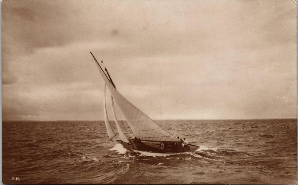 Zeilboot | 2 antieke ansichtkaarten, Verzenden, Voor 1920, Ongelopen, Friesland
