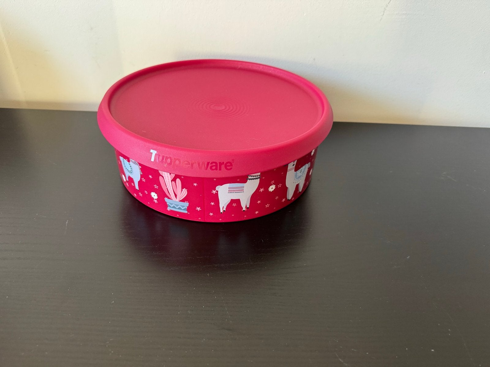 Tupperware bewaardoos met lama print / koekdoos, Bewaardoos, Nieuw, Ophalen of Verzenden, Met deksel