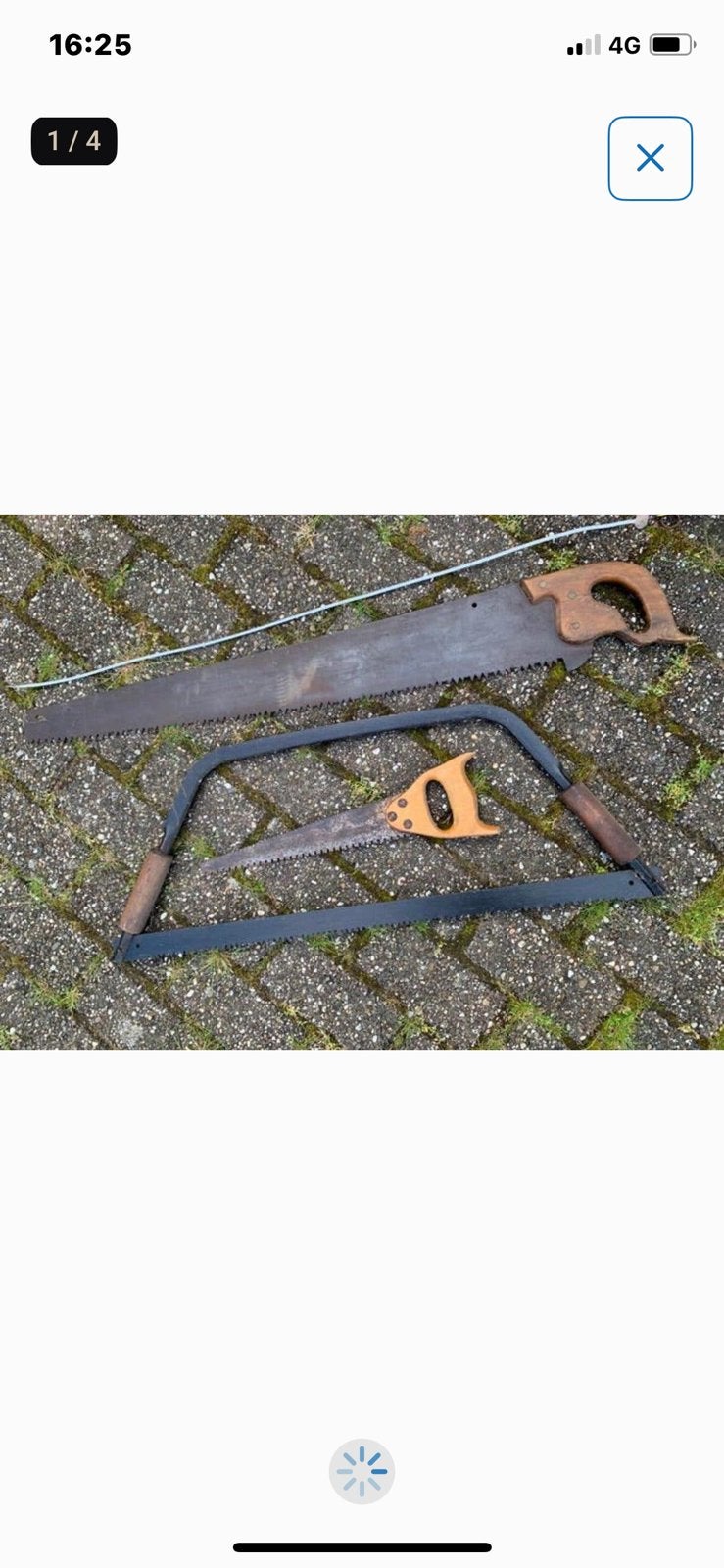 Drie antieke zagen (1 meter lang) voor maar 40,-, Ophalen