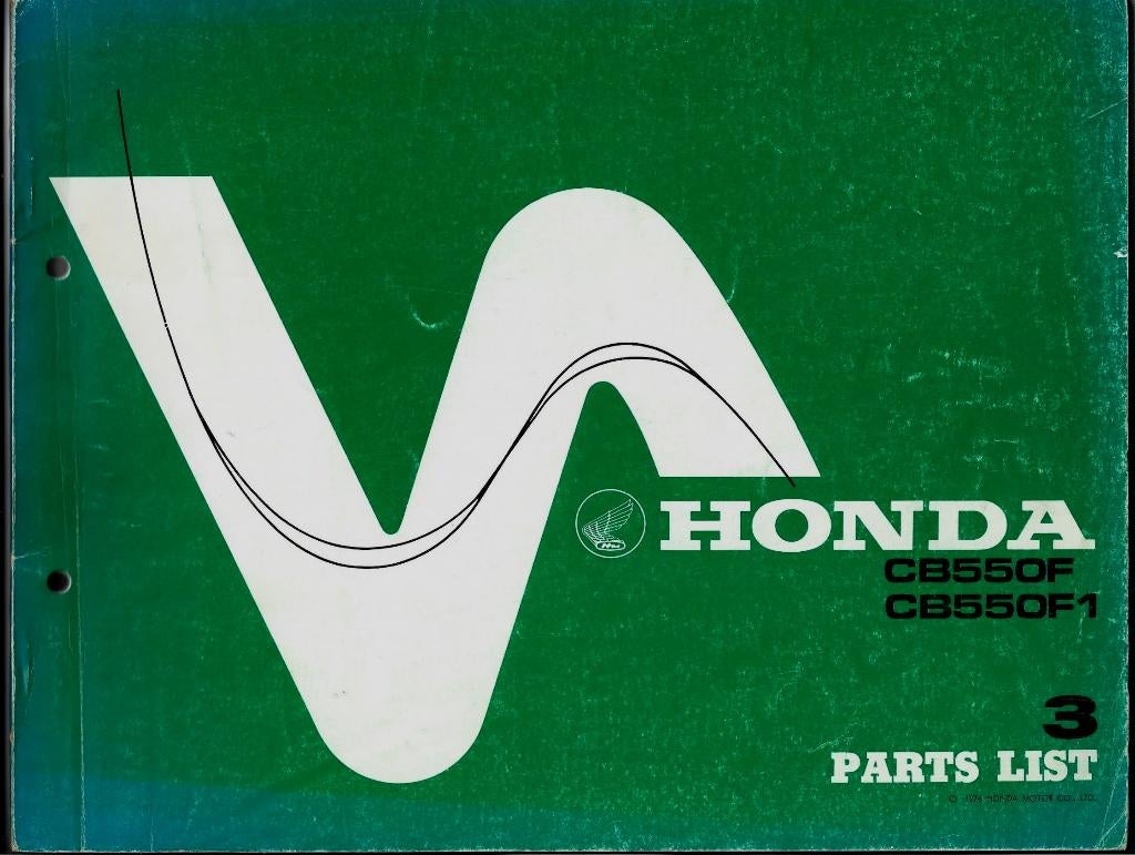 Honda CB550 F CB550 F1 Parts list (1457z), Ophalen of Verzenden, Honda