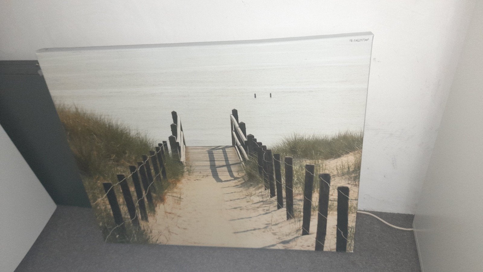 Schilderij strand en duinen, 50 – 75, Ophalen of Verzenden, Zo goed als nieuw, Schilderij