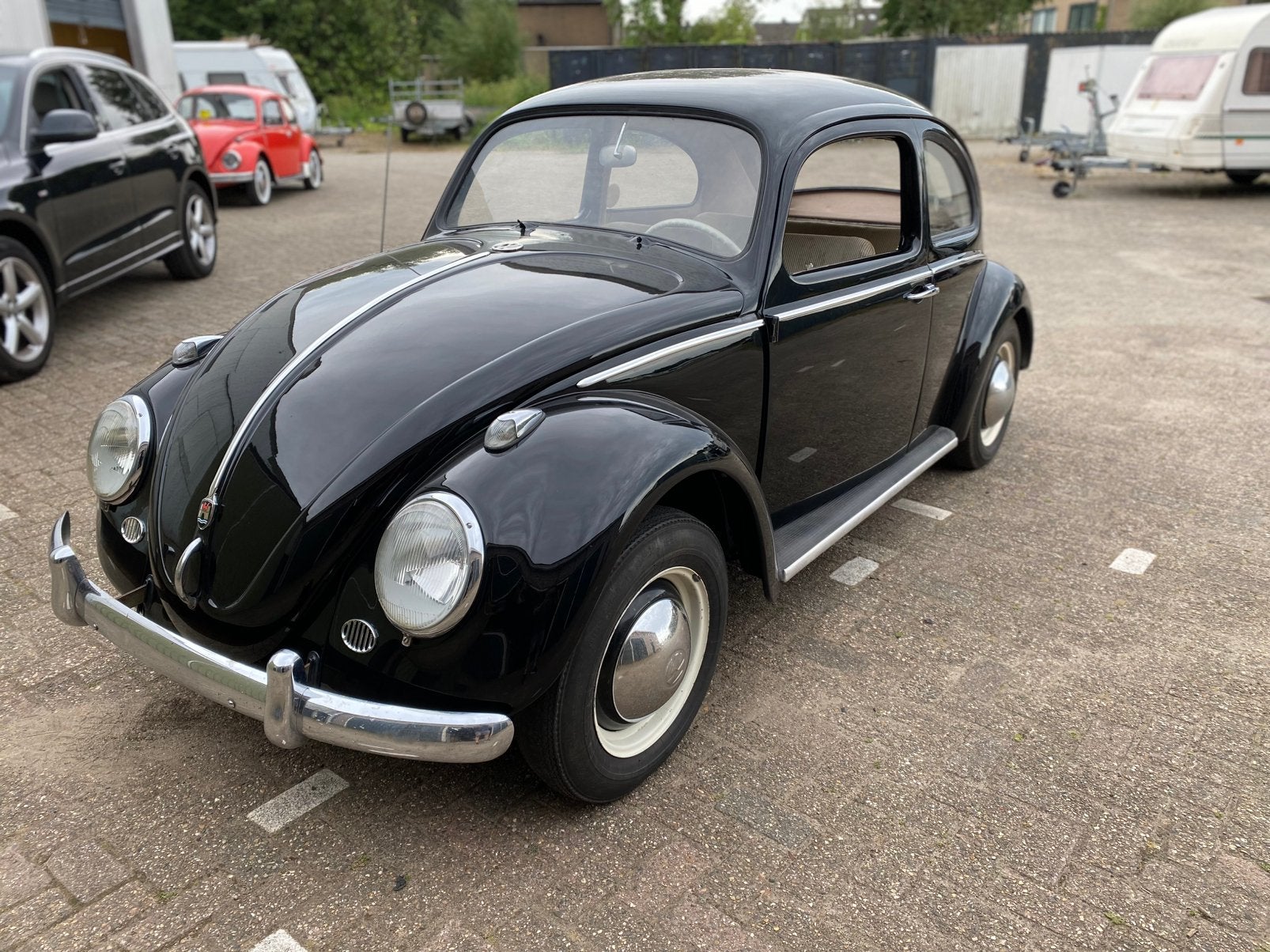 Volkswagen Kever 1960, Beetle (Kever), 4 cilinders, Zwart, Bedrijf