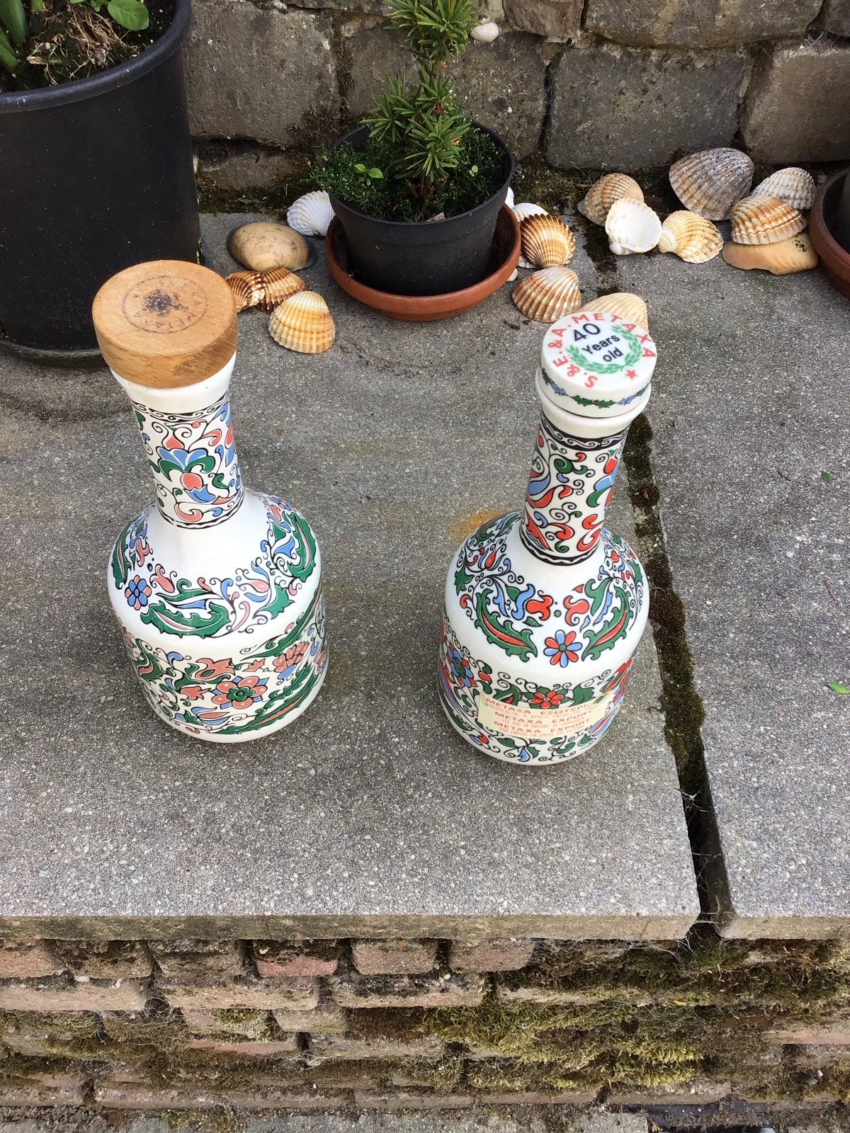 Oude Griekse Metaxa flessen - Decoratieve keramische flessen, Ophalen