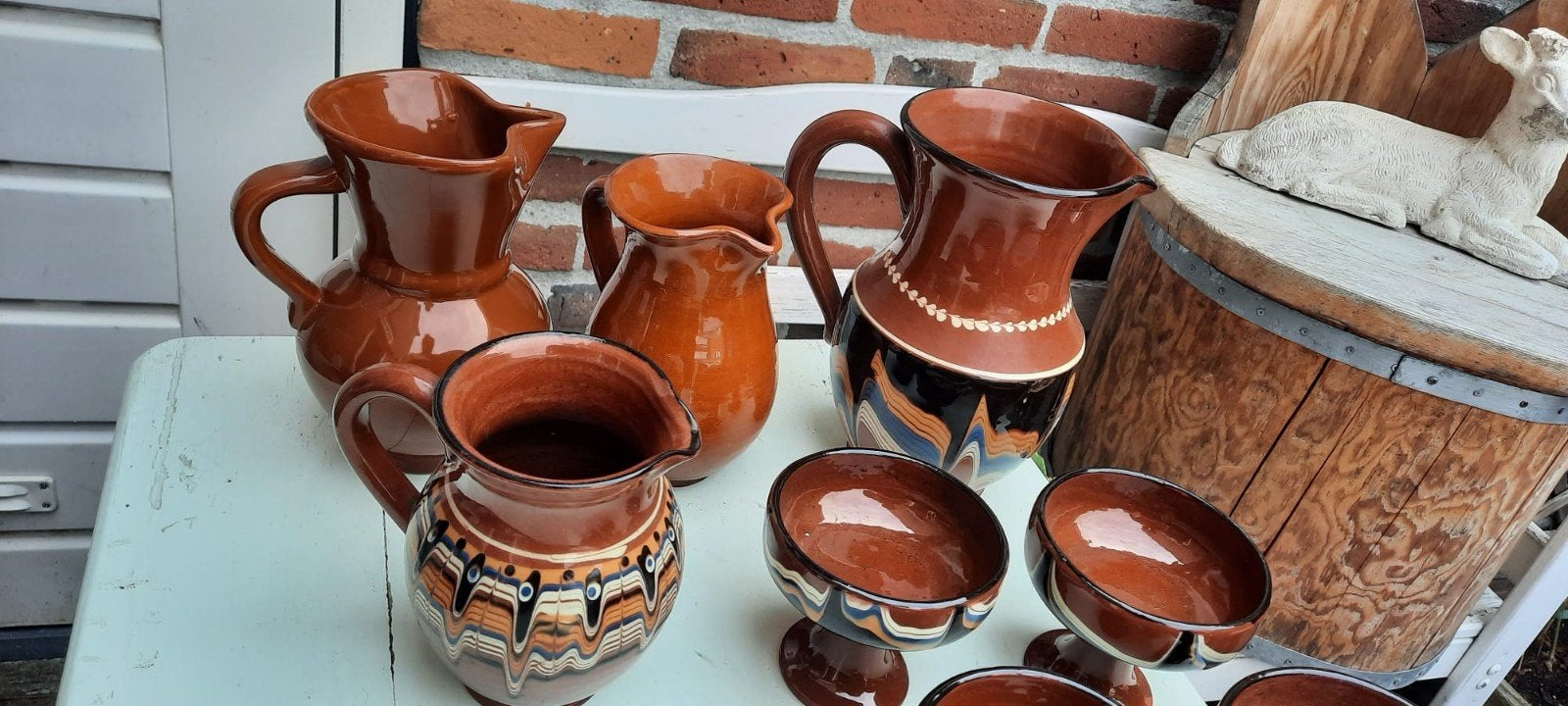 Vintage traditioneel Bulgaars aardewerk., Ophalen of Verzenden