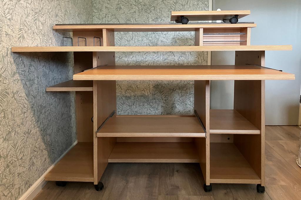 Bureau beuken fineer, Ophalen, Gebruikt, Scandinavisch, Spaanplaat of MDF